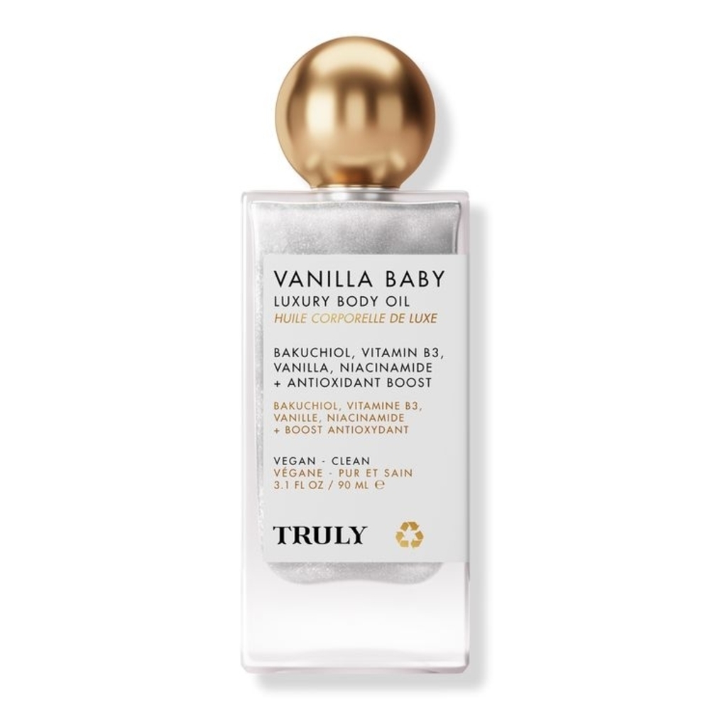 TRULY Vanilla Baby Luxury Body Oil - Gold and White